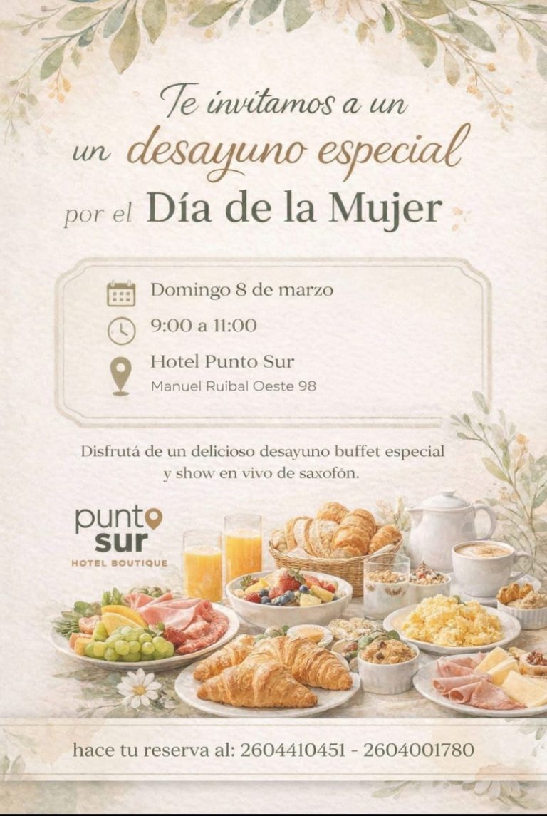 8 marzo - desayuno mujer